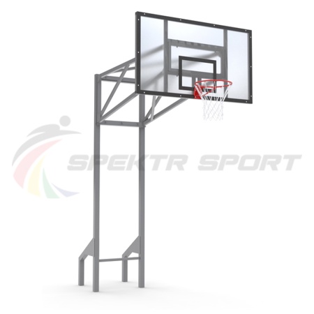Купить Стойка баскетбольная уличная усиленная со щитом из оргстекла, кольцом и сеткой SP D 413 в Апрелевке 