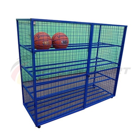 Купить Стеллаж для хранения мячей и инвентаря передвижной металлический (сетка) Цельносварной в Апрелевке 